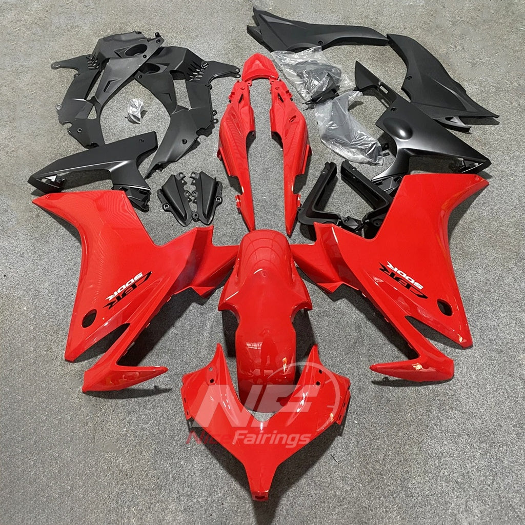 ABS Plastic Cowling Panel Kit Fits HONDA CBR500R 2013-2015 - Red | NiceFairings - main product image