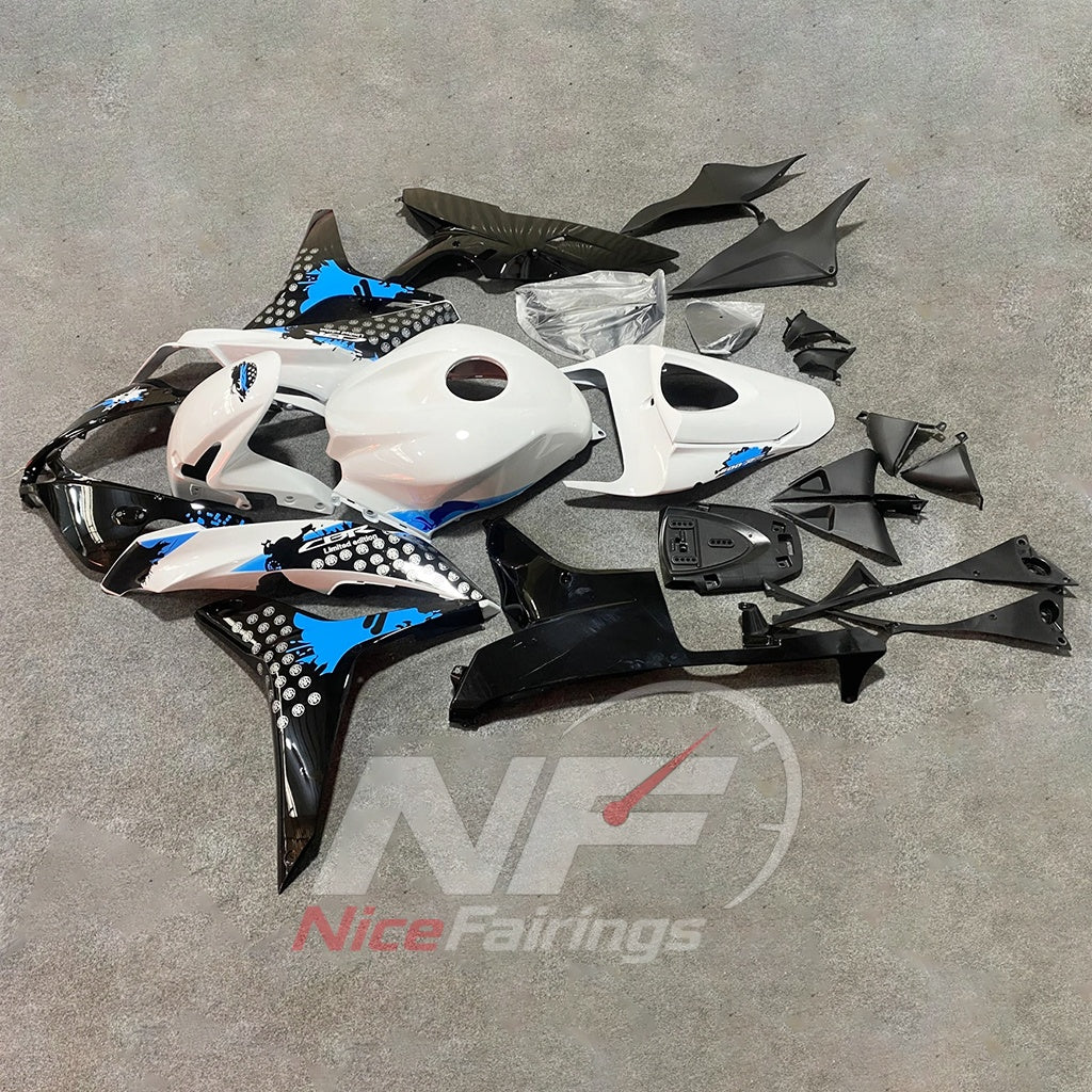 Replacement Injection-Molded Cowling Set Fits Honda CBR600RR F5 2007-2008 | NiceFairings - side angle image