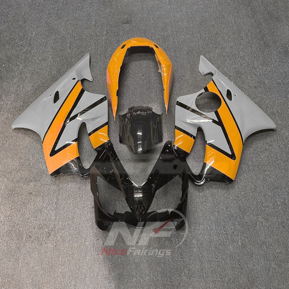 Fairings Kit Fits 2004-2007 HONDA CBR600 F4i - ABS Plastic - Pink Gray | NiceFairings - paint design NO.5 option image