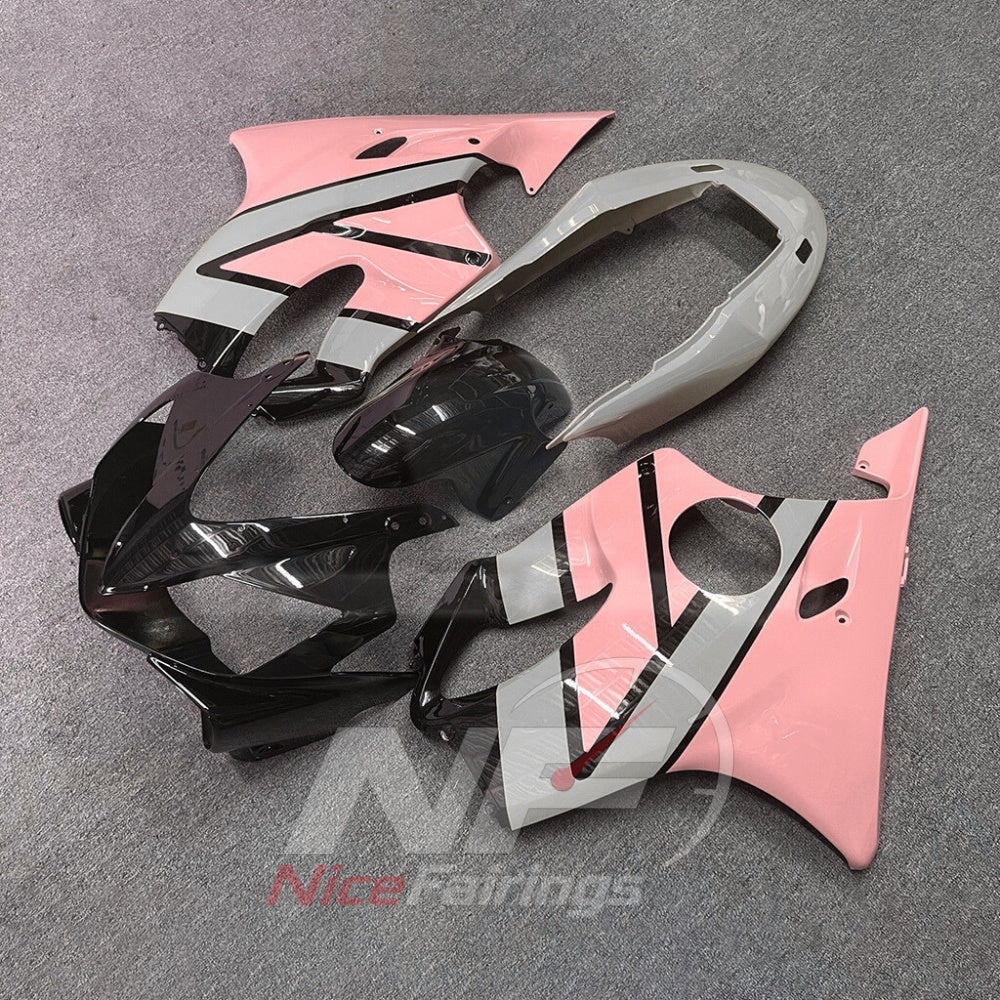Fairings Kit Fits 2004-2007 HONDA CBR600 F4i - ABS Plastic - Pink Gray | NiceFairings - front angle image