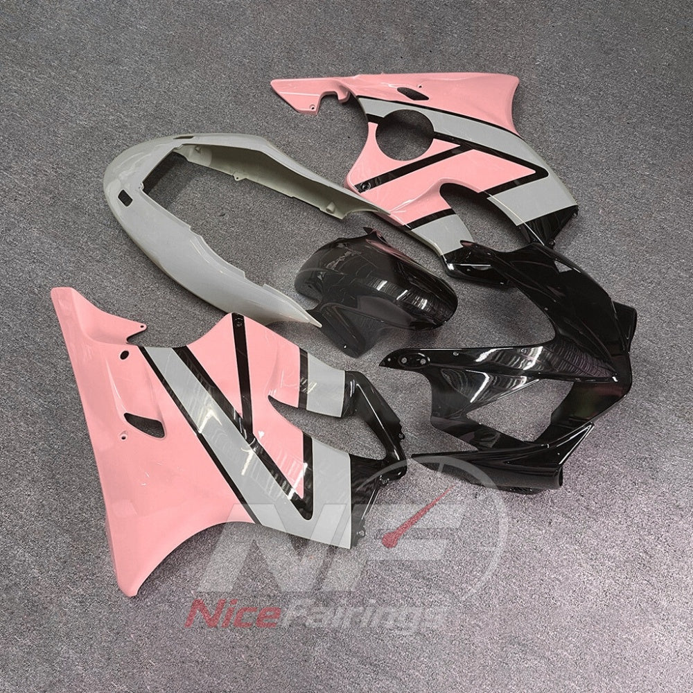 Fairings Kit Fits 2004-2007 HONDA CBR600 F4i - ABS Plastic - Pink Gray | NiceFairings - side angle image