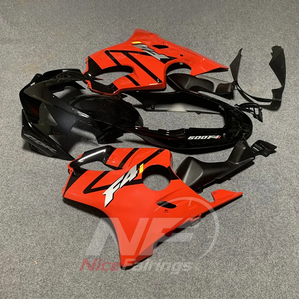 ABS Plastic Fairing Kit Fits 2004-2007 HONDA CBR600 F4i - ABS Plastic - Orange Black | NiceFairings - side angle image