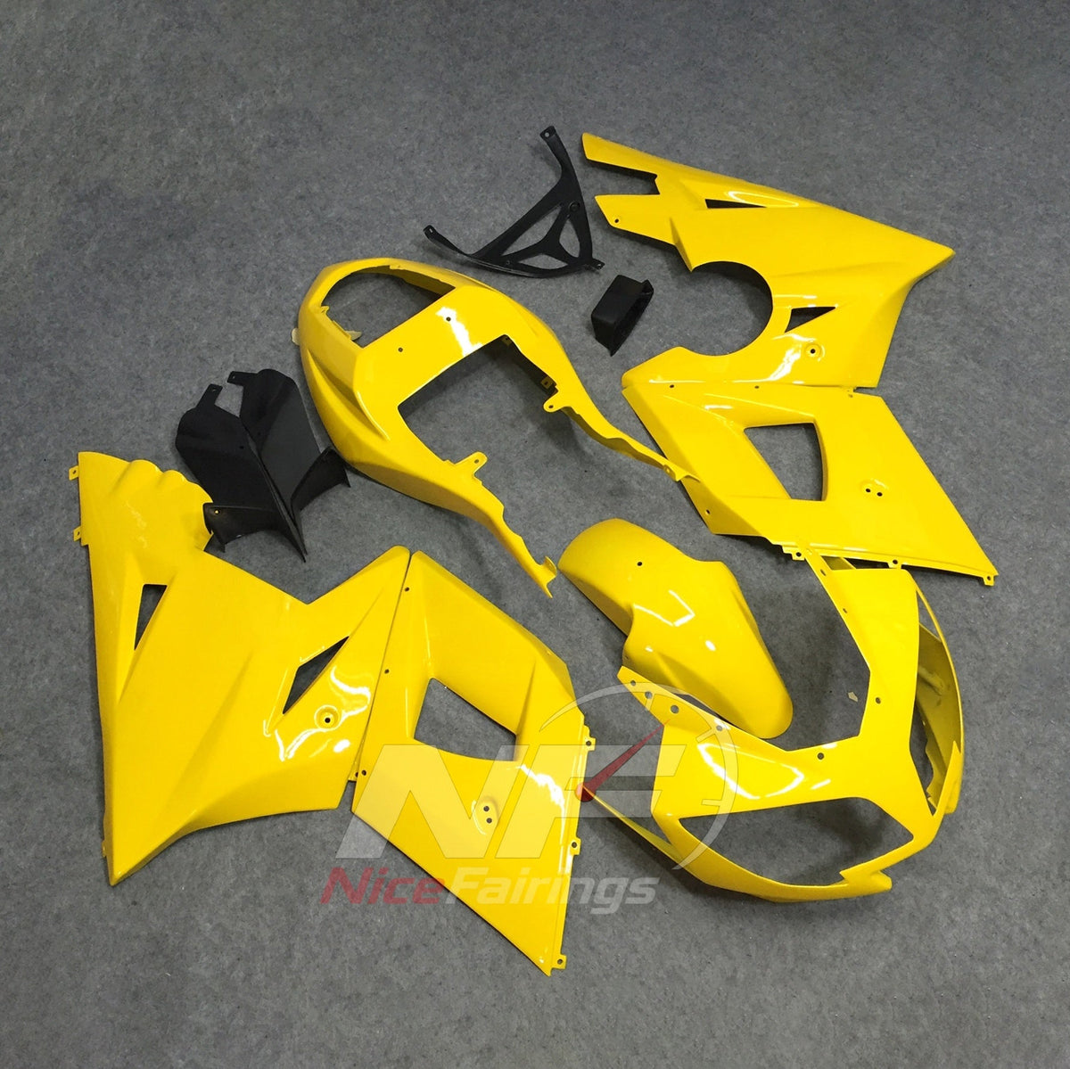 Fairing Kit Fits 2003-2005 TRIUMPH Daytona 600/650 - Handmade ABS Bodywork - Yellow | NiceFairings - side angle image