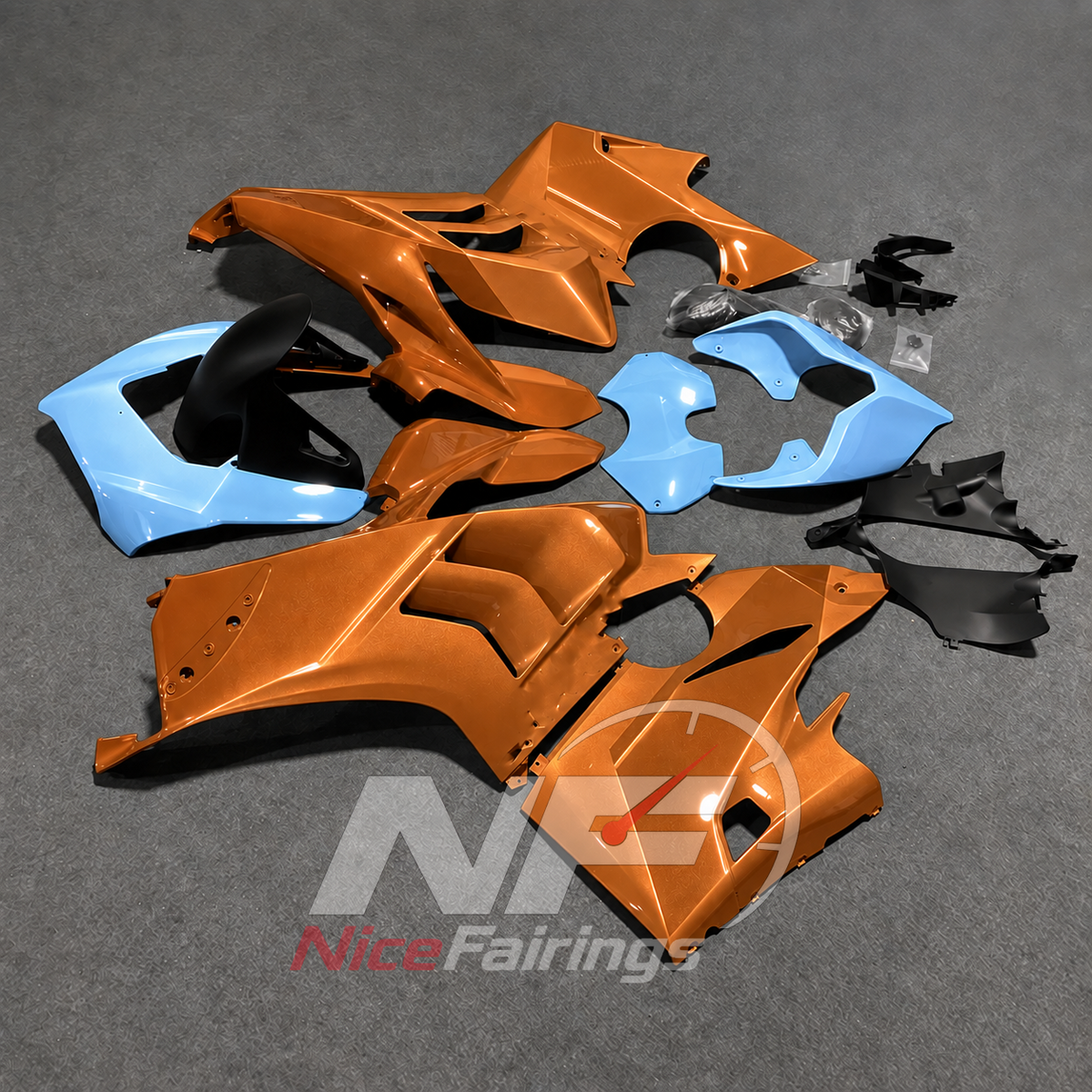 UV-Protected ABS Cowling Set Fits 2020-2021 DUCATI Panigale V4 V4S - Street Performance Series | NiceFairings - front angle image