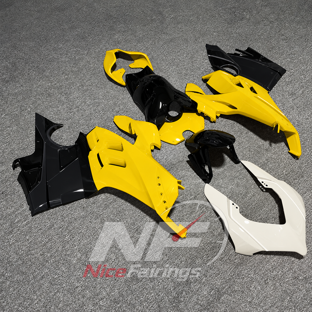 Advanced Injection Motorcycle Fairing Kit Fits DUCATI Panigale V4 V4S 2020-2021 | NiceFairings - side angle image