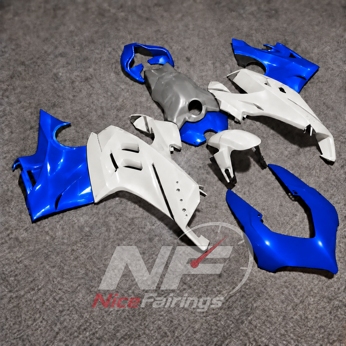 High-Precision ABS Plastic Fairing Set Fits 2020-2021 DUCATI Panigale V4 V4S - Superbike Upgrade | NiceFairings - side angle image