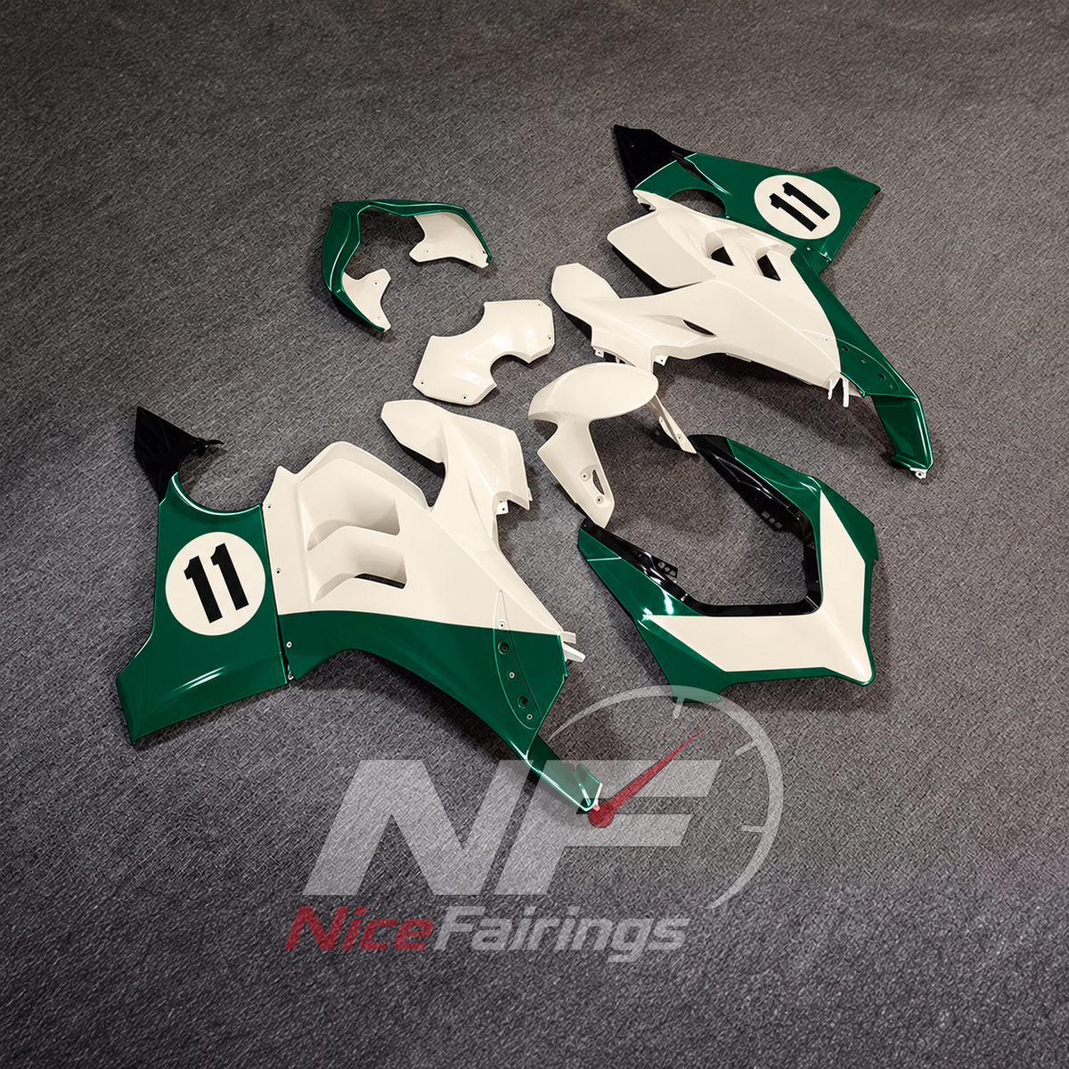 Precision-Fit ABS Injection Fairing Kit Fits 2020-2021 DUCATI Panigale V4 V4S - Track Spec | NiceFairings - side angle image