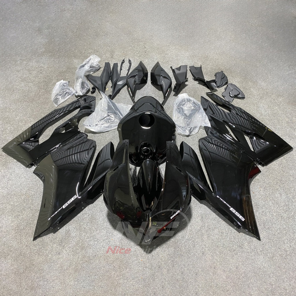 Fairings Kit Fits 2015-2019 DUCATI Panigale 959 1299 - ABS Plastic Carbon Fiber Look - Gloss Black | NiceFairings - main product image