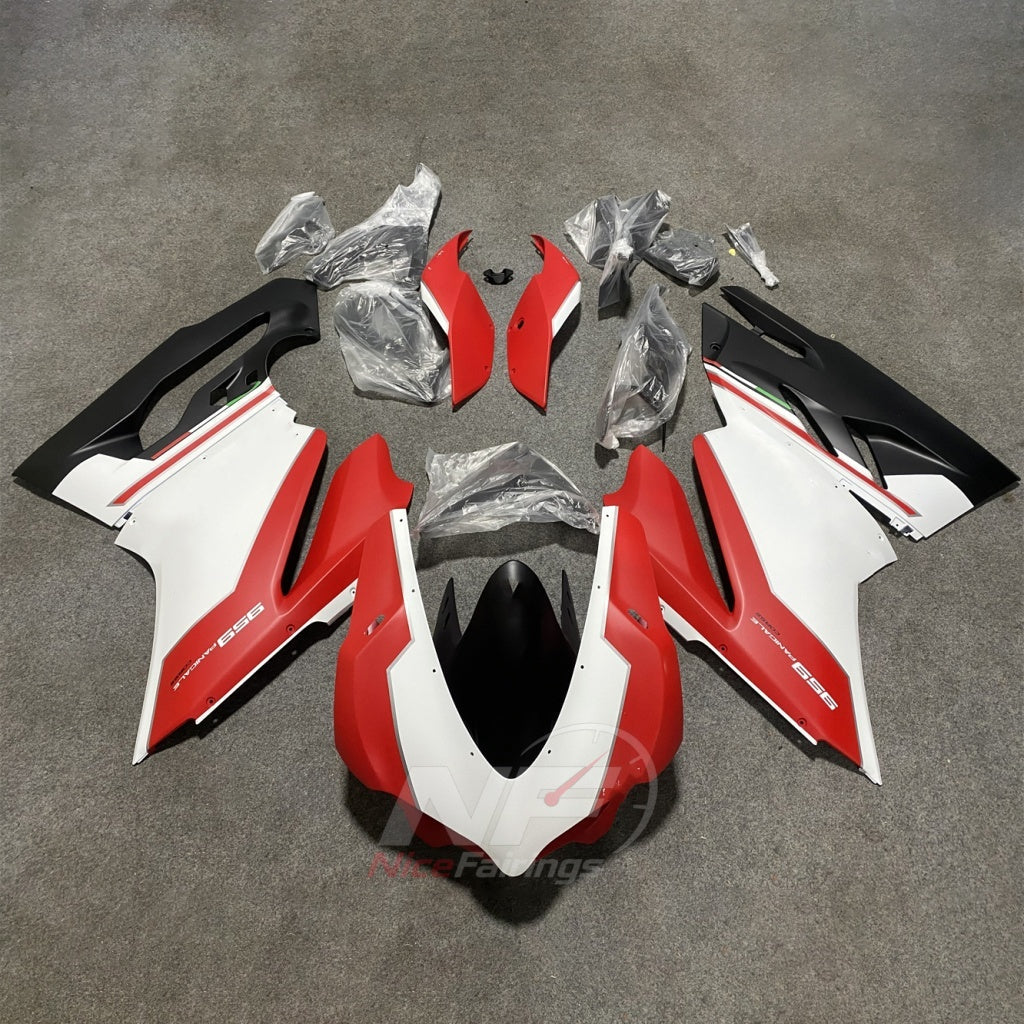 ABS Plastic Fairing Kit Fits 2015-2019 DUCATI Panigale 959 1299 - Bodywork - Red White Matte Black | NiceFairings - main product image