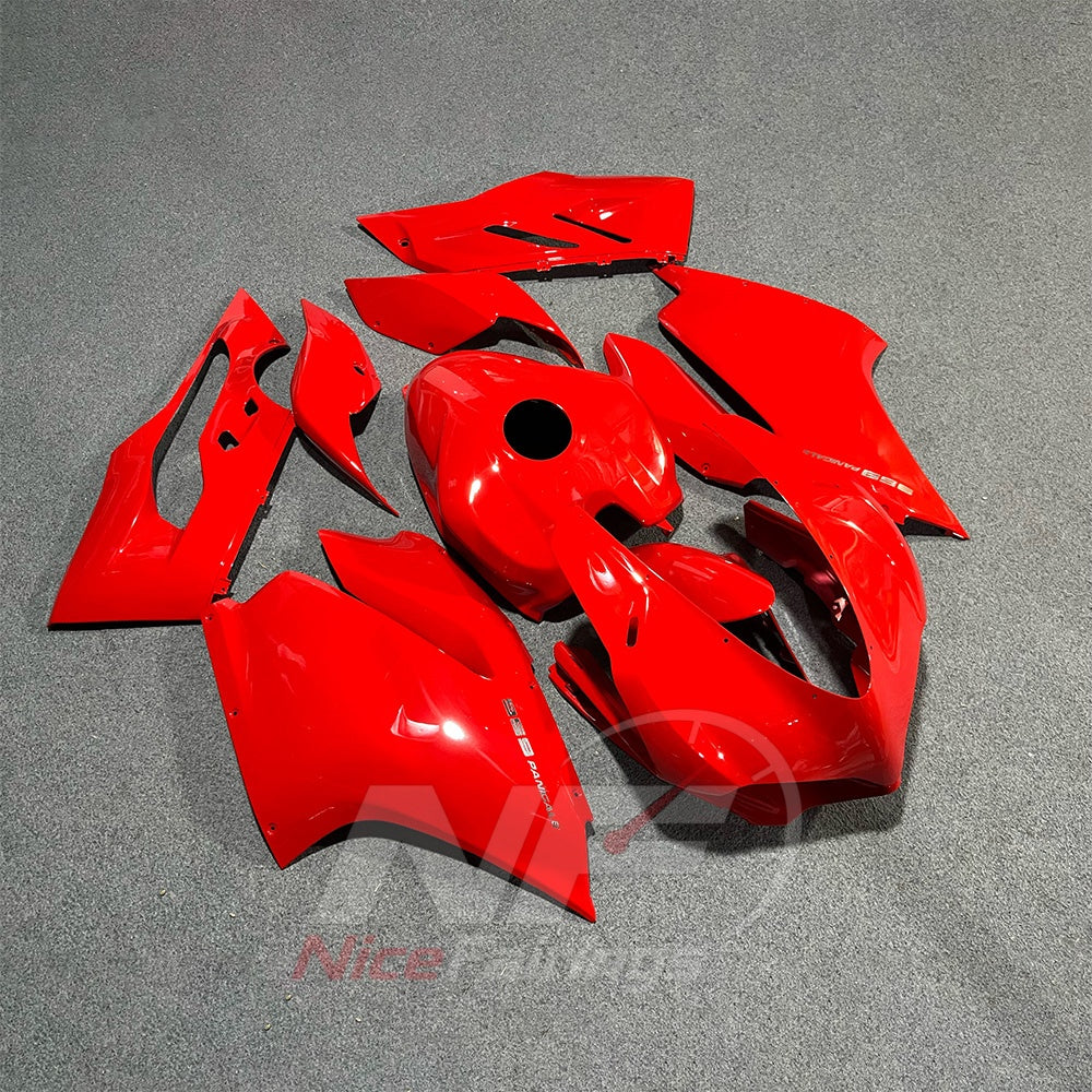 Sportbike Fairing Kit Fits 2015-2019 DUCATI Panigale 959 1299 - ABS Plastic - Gloss Red | NiceFairings - side angle image