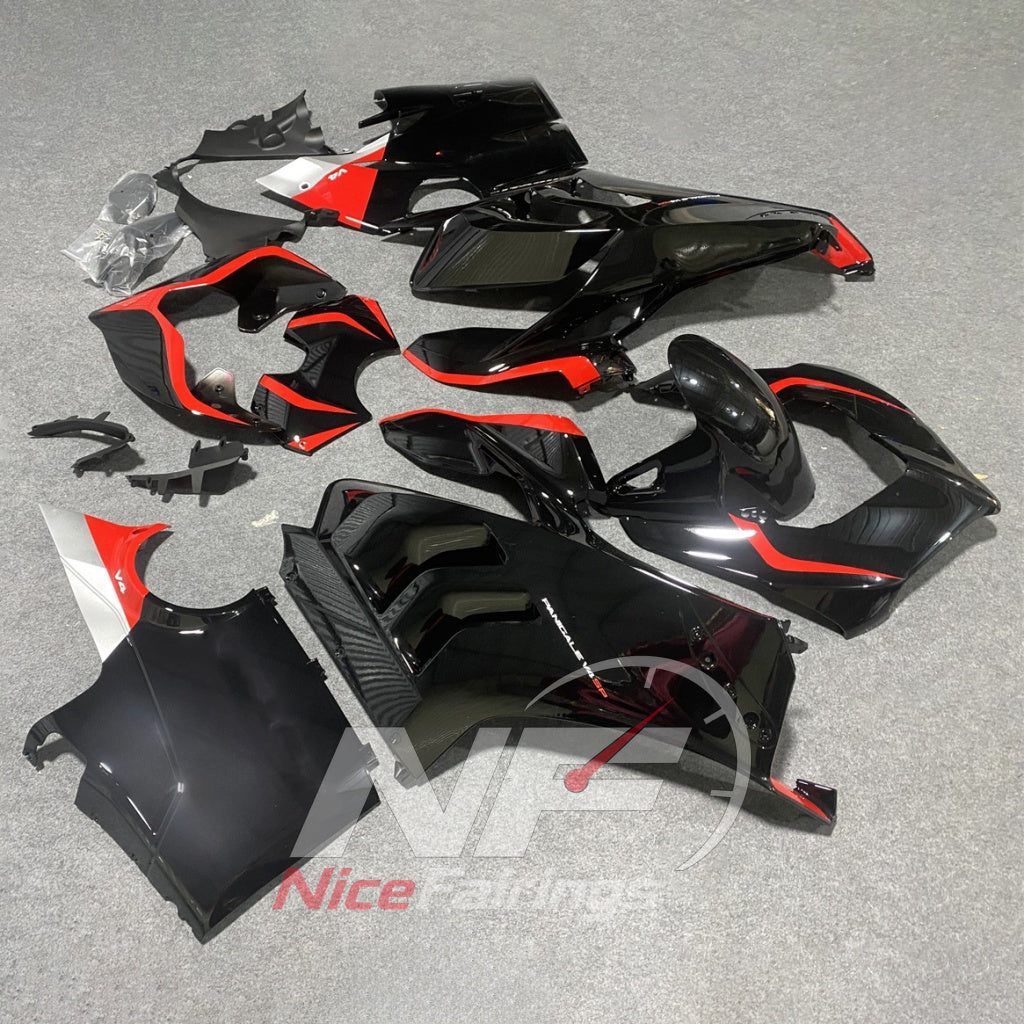Ready-To-Install Black Cowling Panel Set Fits DUCATI Panigale V4 V4S 2020-2021 | NiceFairings - side angle image