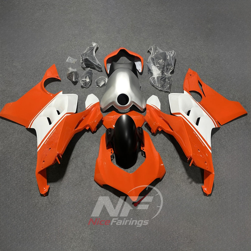 Glossy Finish Orange ABS Cowling Set Fits 2020-2021 DUCATI Panigale V4 V4S - Circuit Specification | NiceFairings - main product image