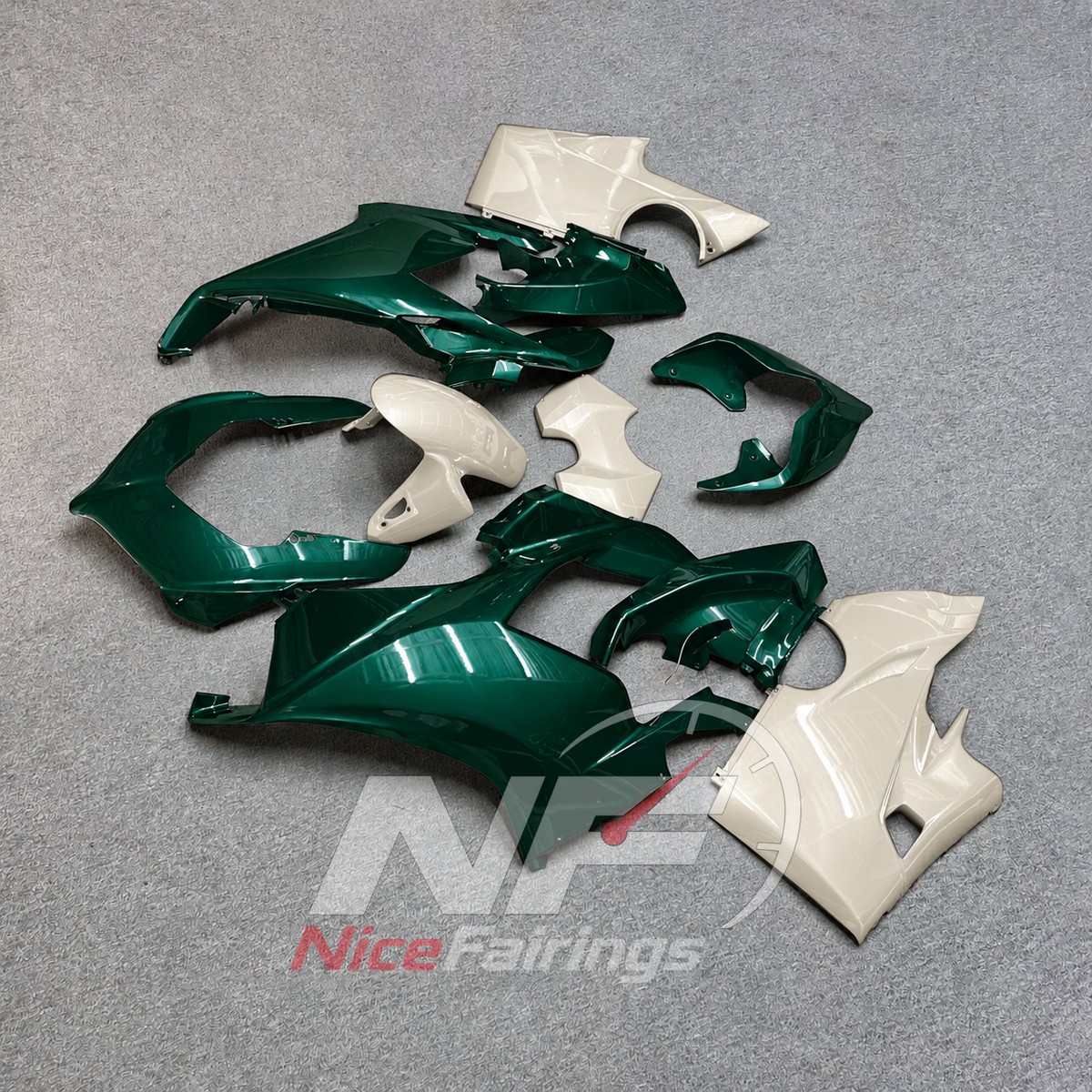 ABS Plastic Bodywork Kit Fits DUCATI Panigale V4 V4S 2018-2019 - Custom-Painted | NiceFairings - side angle image