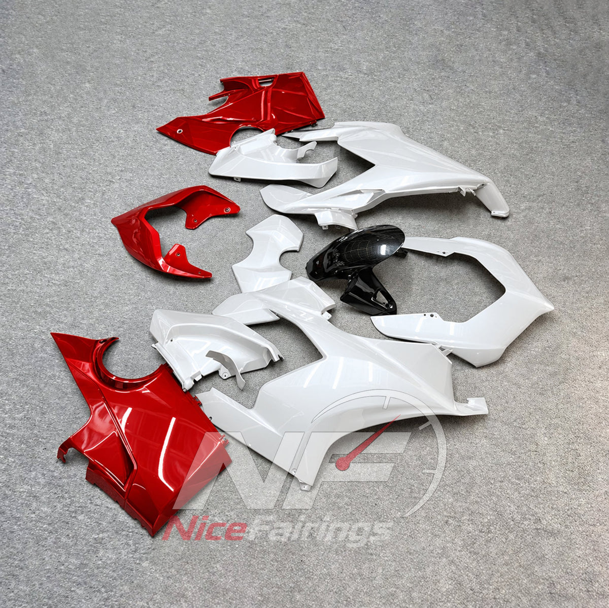 Injection-Molded Cowling Set Fits DUCATI Panigale V4 V4S 2018-2019 - Replacement | NiceFairings - side angle image