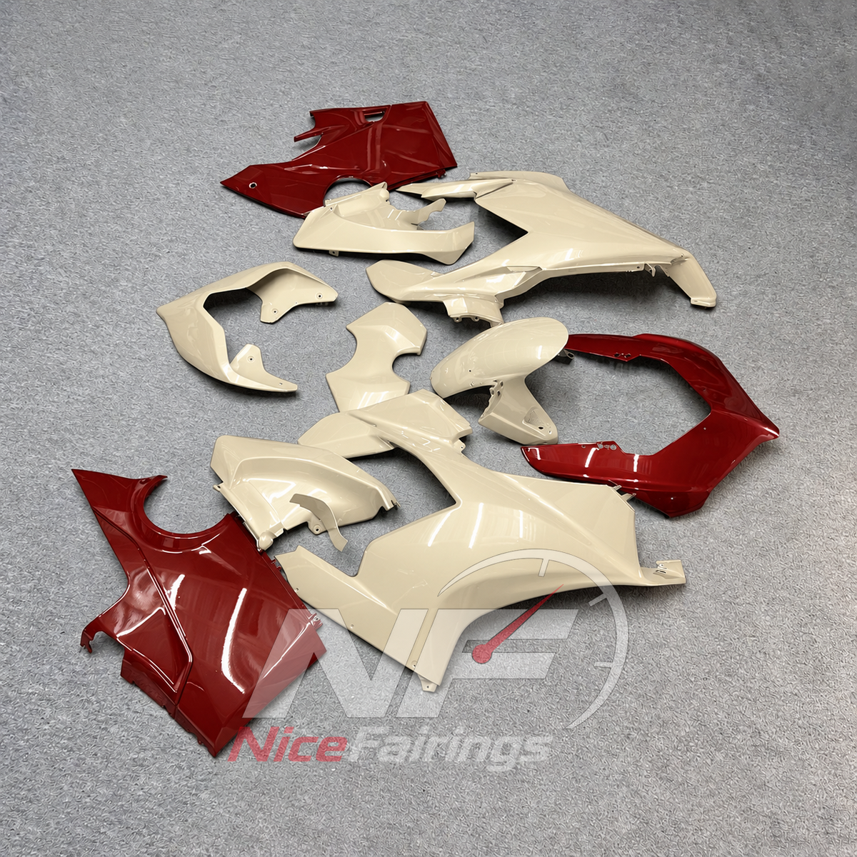 ABS Plastic Fairing Set Fits DUCATI Panigale V4 V4S 2018-2019 - Aftermarket | NiceFairings - front angle image