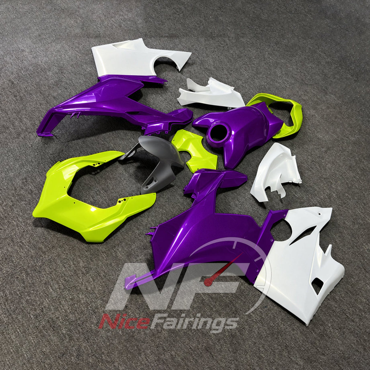 ABS Plastic Cowling Panel Set Fits DUCATI Panigale V4 V4S 2018-2019 - Aftermarket | NiceFairings - side angle image