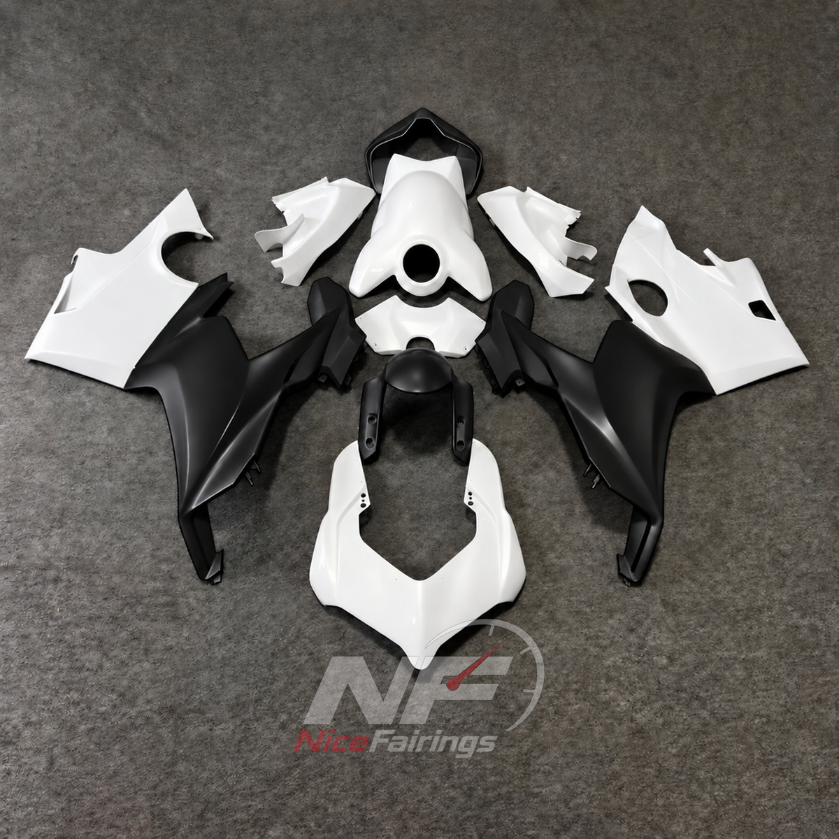 Injection-Molded Fairing Panel Kit Fits DUCATI Panigale V4 V4S 2018-2019 - Custom-Painted | NiceFairings - paint design NO.4 option image