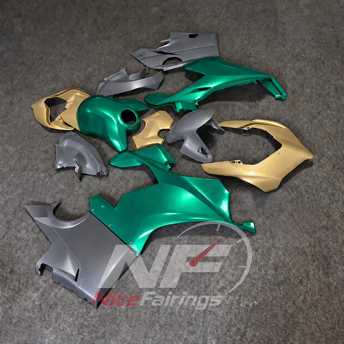 ABS Plastic Sportbike Bodywork Set Fits DUCATI Panigale V4 V4S 2018-2019 - Painted | NiceFairings - side angle image