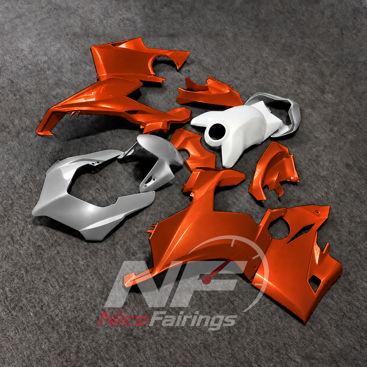 ABS Injection Cowling Panel Kit Fits DUCATI Panigale V4 V4S 2018-2019 - Aftermarket | NiceFairings - front angle image