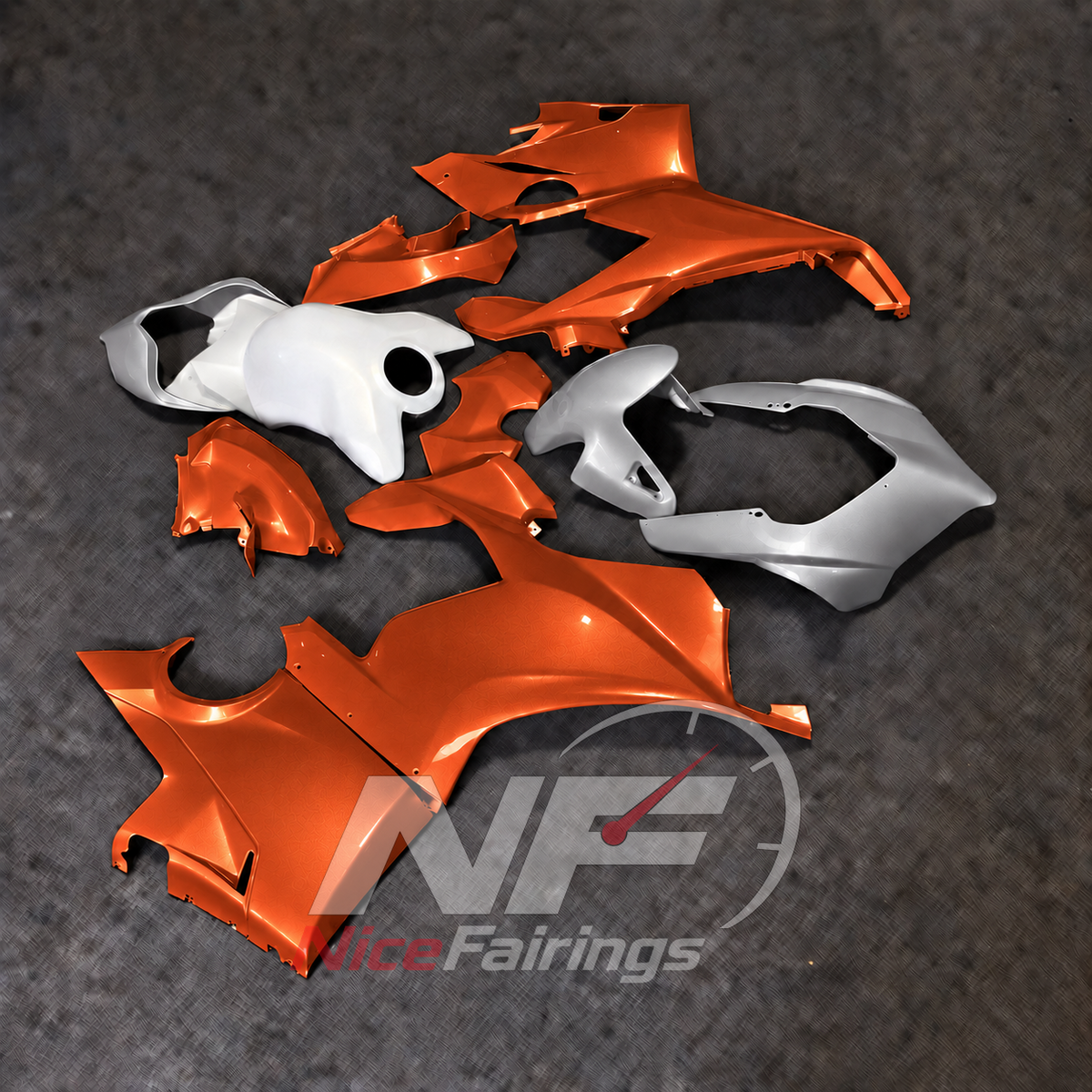 ABS Injection Cowling Panel Kit Fits DUCATI Panigale V4 V4S 2018-2019 - Aftermarket | NiceFairings - side angle image