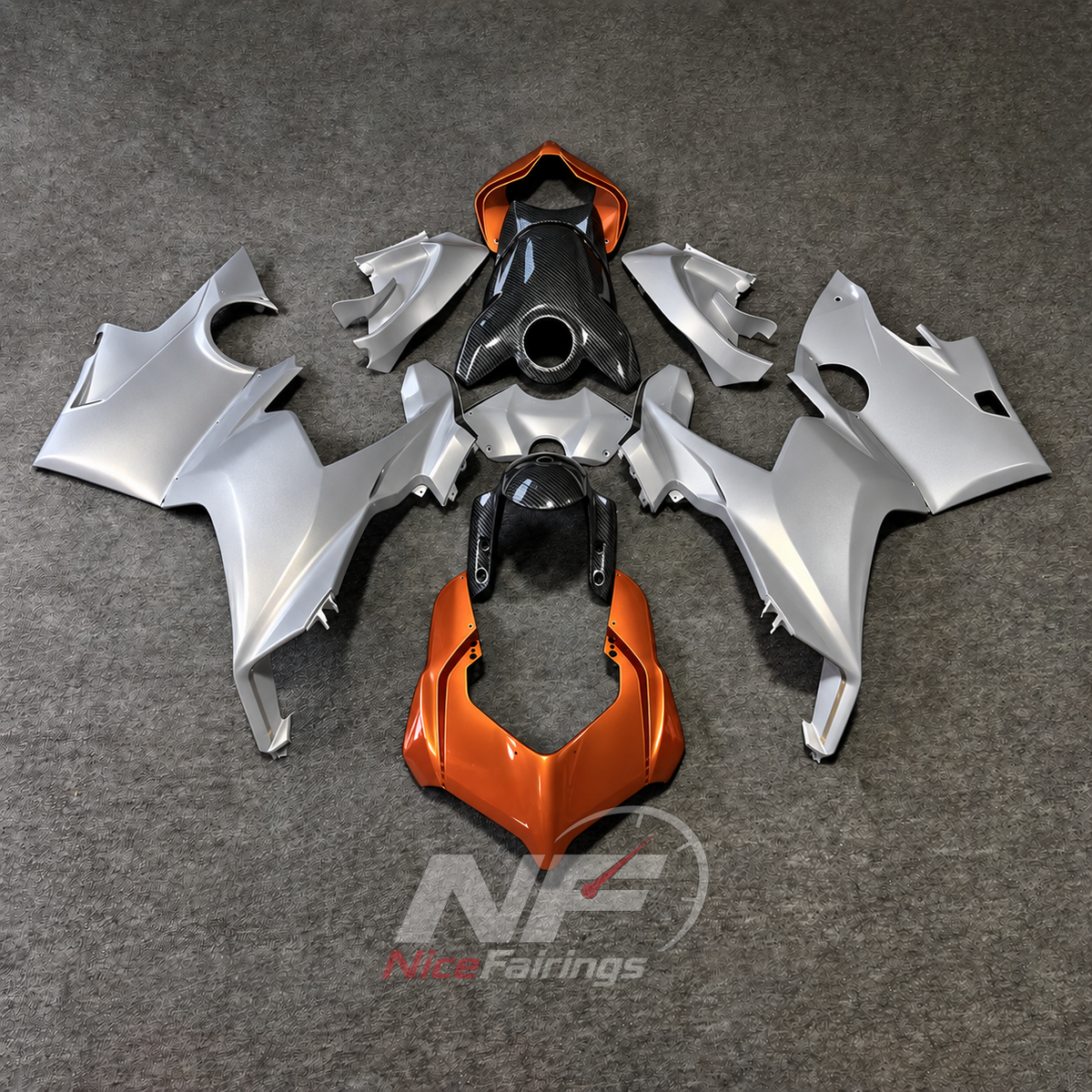 ABS Plastic Replacement Fairing Set Fits DUCATI Panigale V4 V4S 2018-2019 - Red Custom-Painted | NiceFairings - paint design NO.5 option image