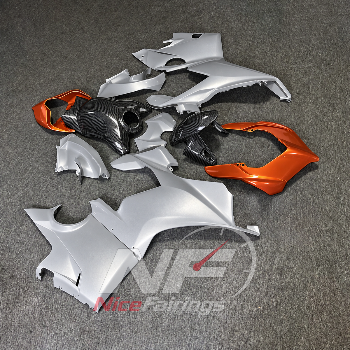 Injection-Molded ABS Body Panel Kit Fits DUCATI Panigale V4 V4S 2018-2019 - Aftermarket | NiceFairings - front angle image