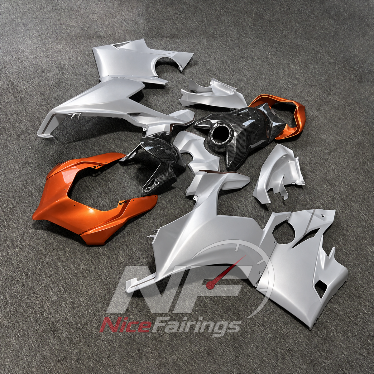 Injection-Molded ABS Body Panel Kit Fits DUCATI Panigale V4 V4S 2018-2019 - Aftermarket | NiceFairings - side angle image