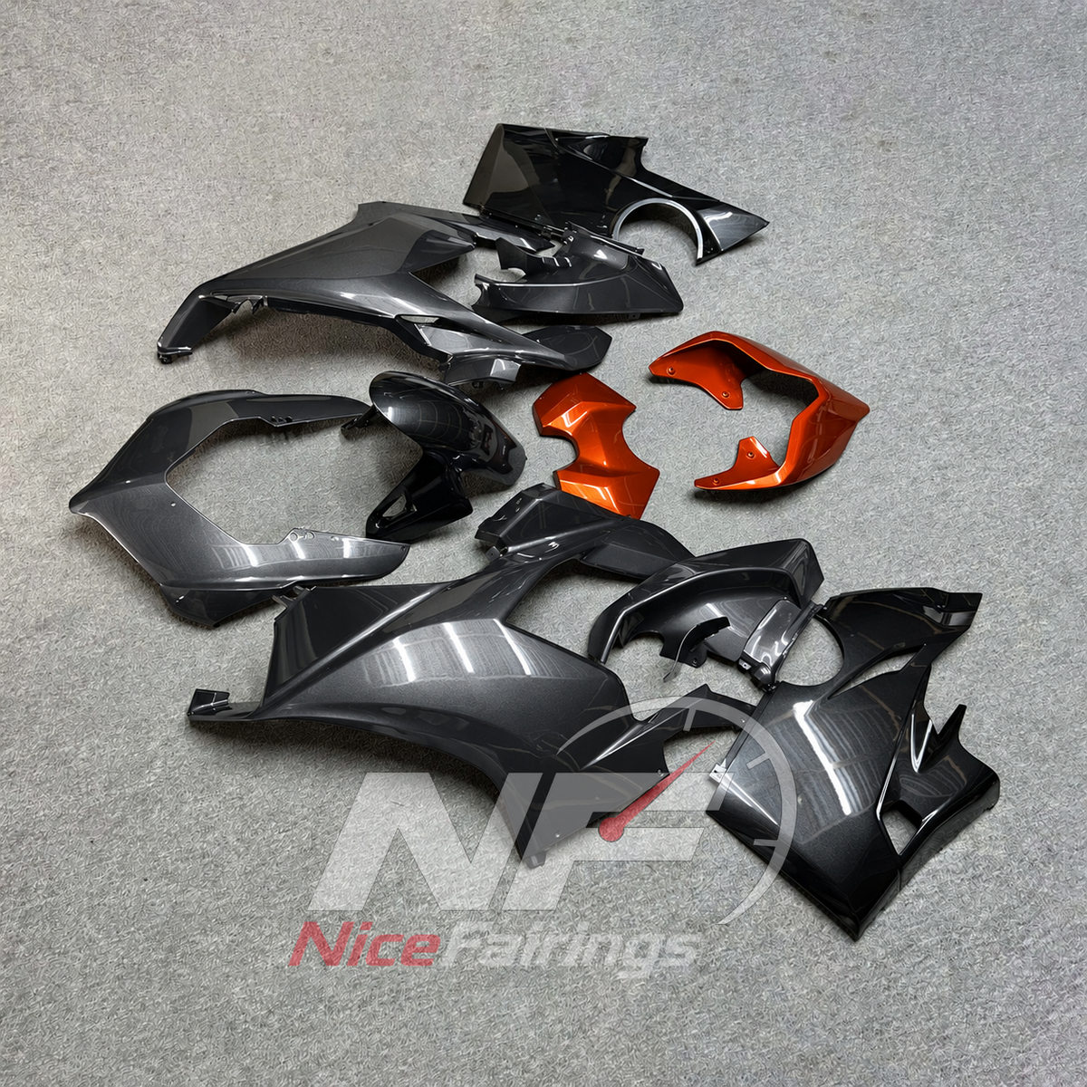 Injection-Molded Fairing Set Fits DUCATI Panigale V4 V4S 2018-2019 - Aftermarket | NiceFairings - front angle image