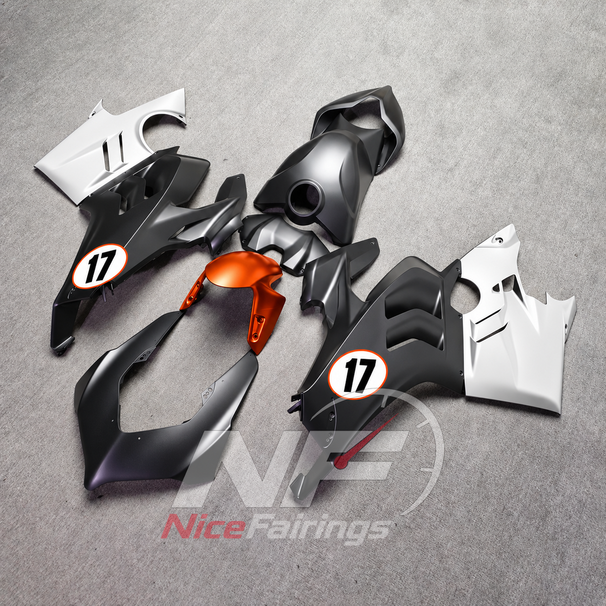 Matte-Finish Cowling Panel Set Fits DUCATI Panigale V4 V4S 2022-2024 | NiceFairings - front angle image