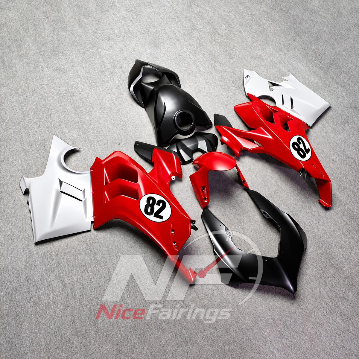 Custom-Painted Sportbike Bodywork Set Fits 2022-2024 DUCATI Panigale V4 V4S - Aero-Dynamic Edition | NiceFairings - front angle image