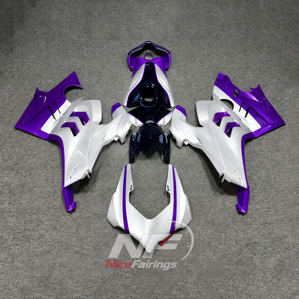 Pre-Drilled Injection-Molded Bodywork Set Fits 2022-2024 DUCATI Panigale V4 V4S - Superbike Upgrade | NiceFairings - paint design NO.3 option image