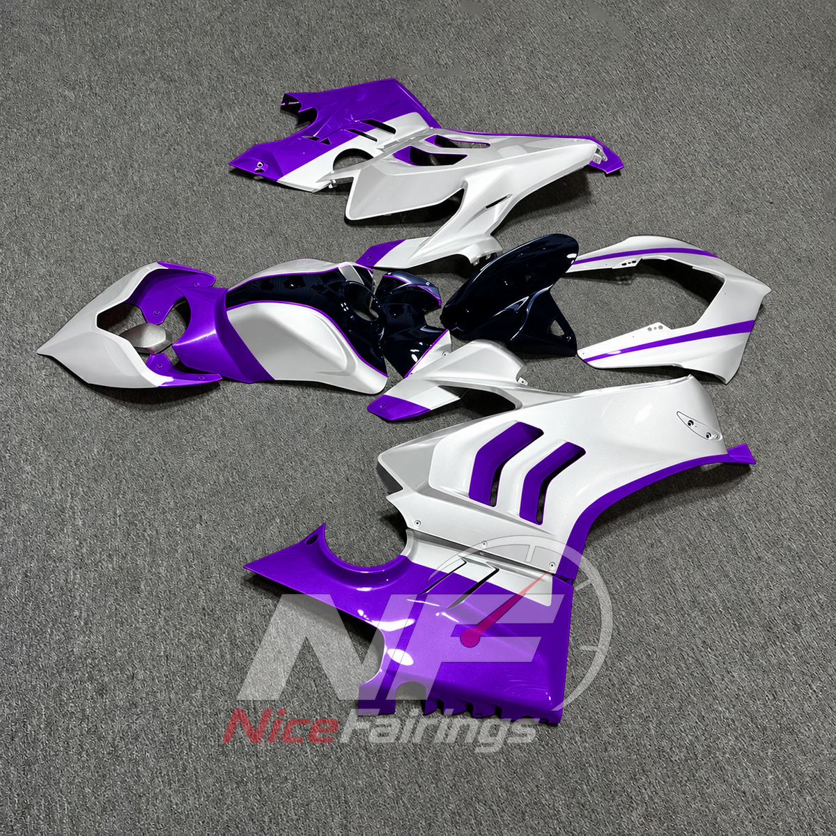 Precision-Fit ABS Injection Fairing Kit Fits 2022-2024 DUCATI Panigale V4 V4S - Track Spec | NiceFairings - front angle image