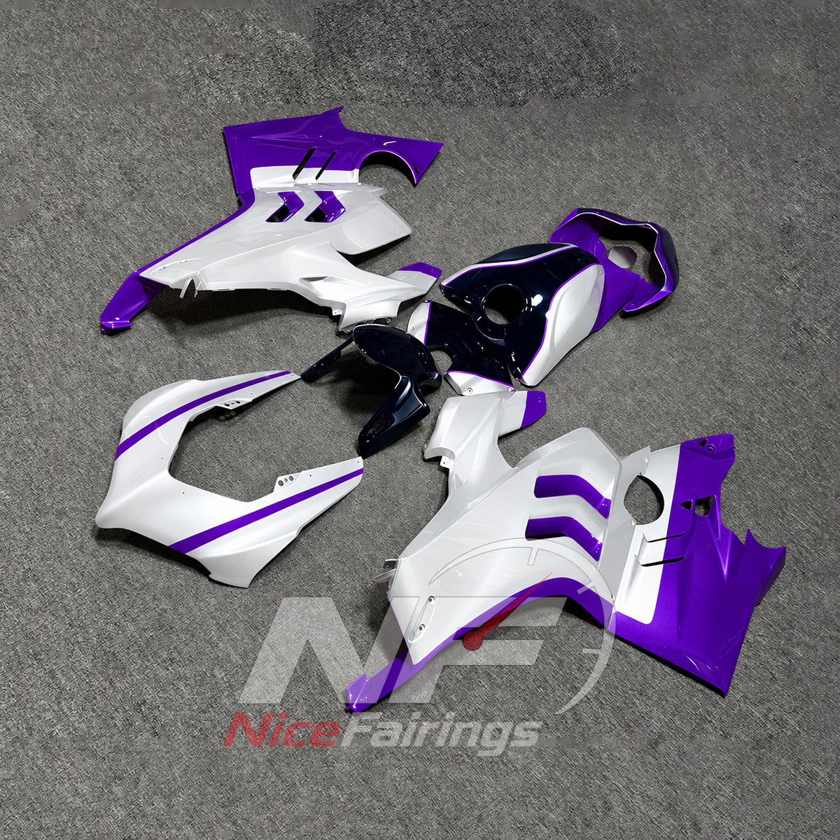 Precision-Fit ABS Injection Fairing Kit Fits 2022-2024 DUCATI Panigale V4 V4S - Track Spec | NiceFairings - side angle image
