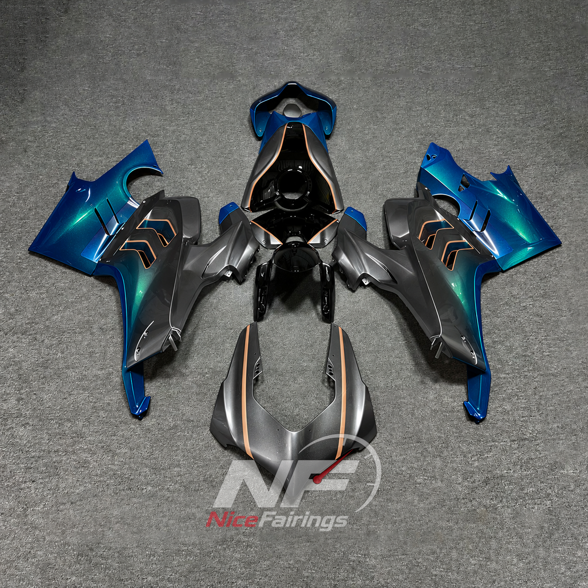 Matte-Finish Cowling Panel Set Fits DUCATI Panigale V4 V4S 2022-2024 | NiceFairings - paint design NO.4 option image