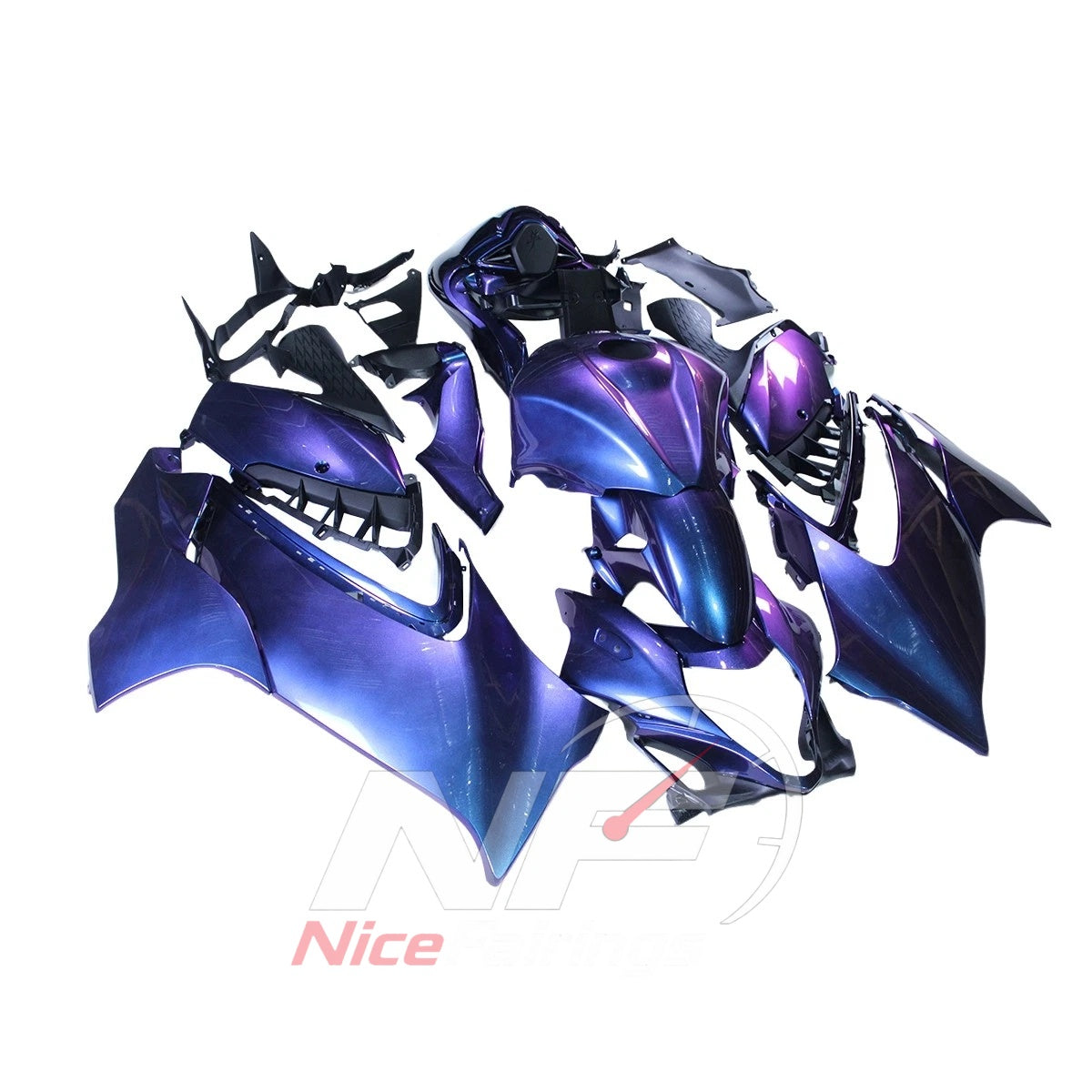 Fairing Kit Fits 2021-2024 SUZUKI GSX1300R Hayabusa - Layered Graphic ABS Injection | NiceFairings - front angle image