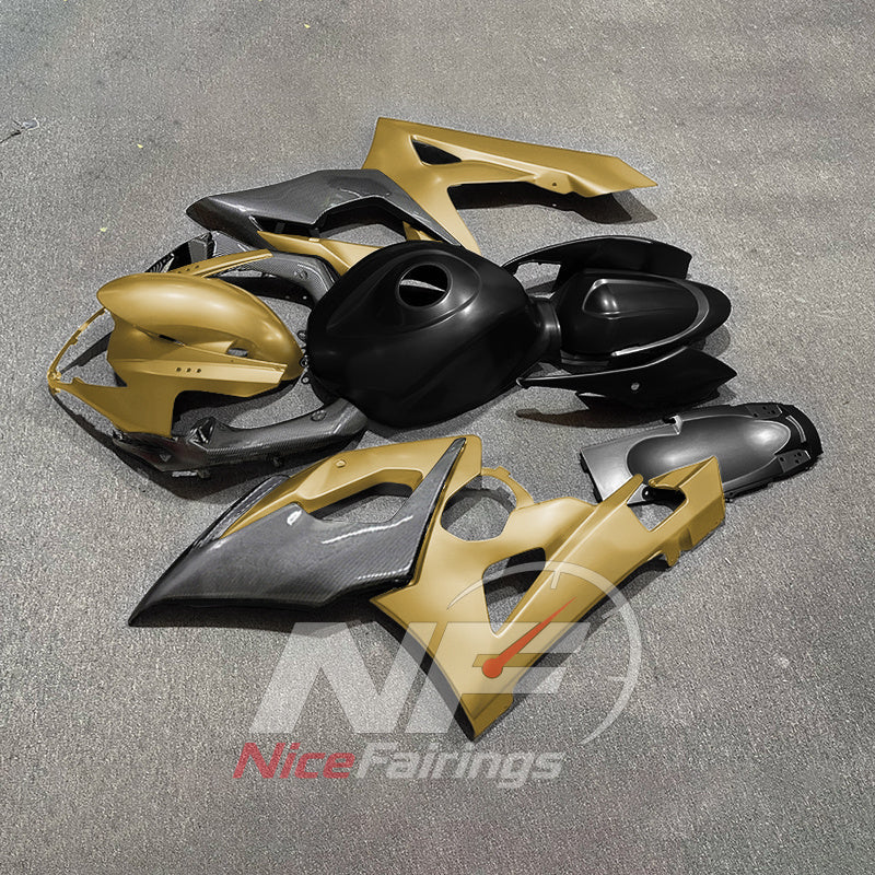 Replacement Gold ABS Motorcycle Fairings Compatible with SUZUKI GSX-R1000 K5 2005-2006 | NiceFairings - side angle image