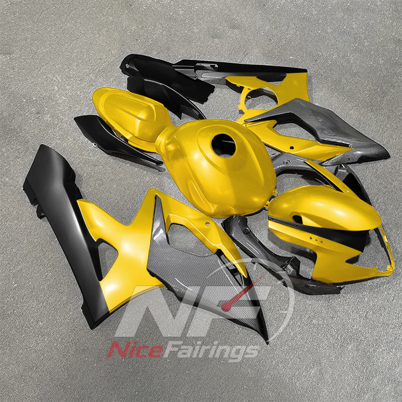 Premium Yellow Injection-Molded Fairings Compatible with SUZUKI GSX-R1000 K5 2005-2006 | NiceFairings - front angle image