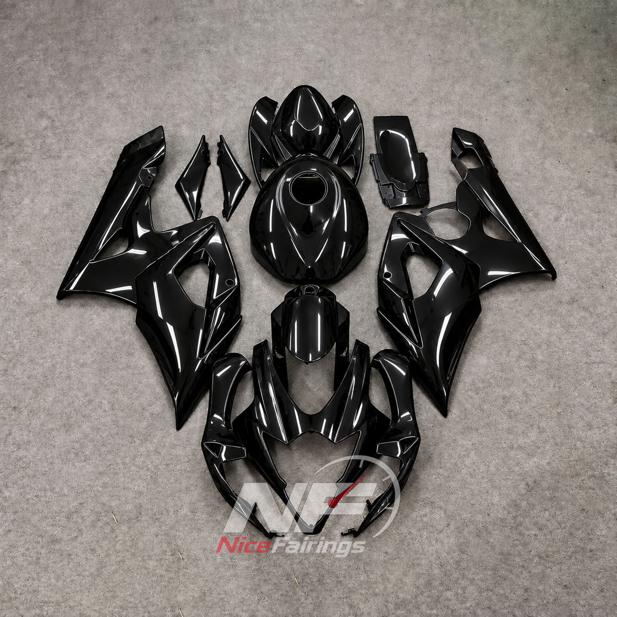Replacement Matte Black Motorcycle Bodywork Kit Fits 2005-2006 SUZUKI GSX-R1000 K5 | NiceFairings - paint design NO.2 option image