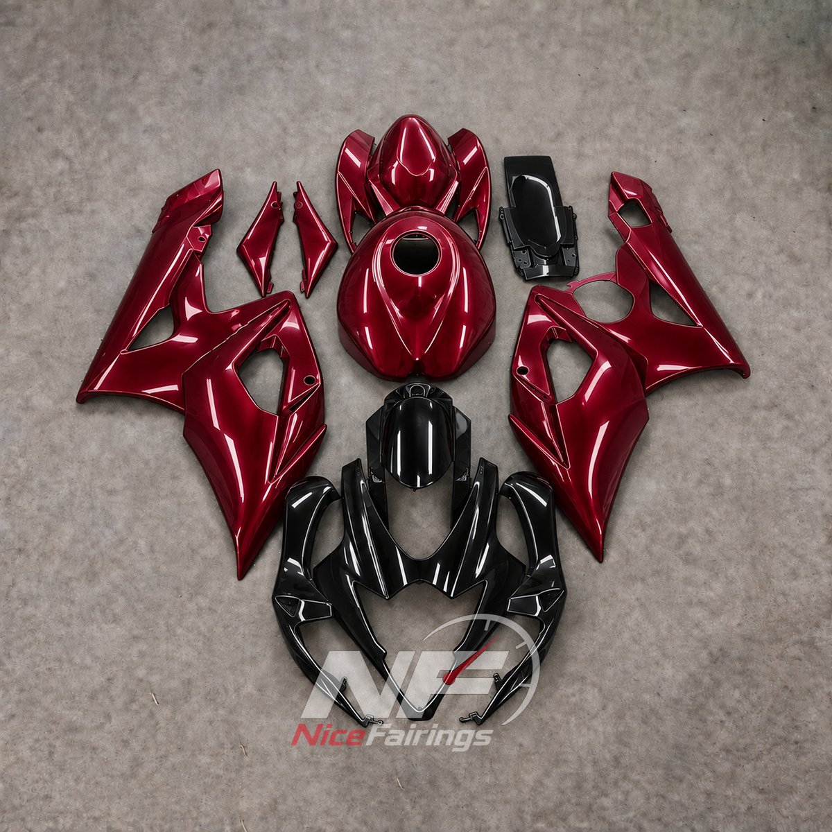 ABS Fairing Panel Kit Fits SUZUKI GSX-R1000 K5 2005-2006 | NiceFairings - paint design NO.8 option image