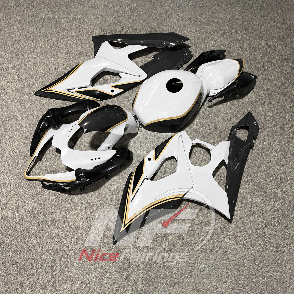Painted White ABS Cowling Set Fits 2005-2006 SUZUKI GSX-R1000 K5 | NiceFairings - front angle image