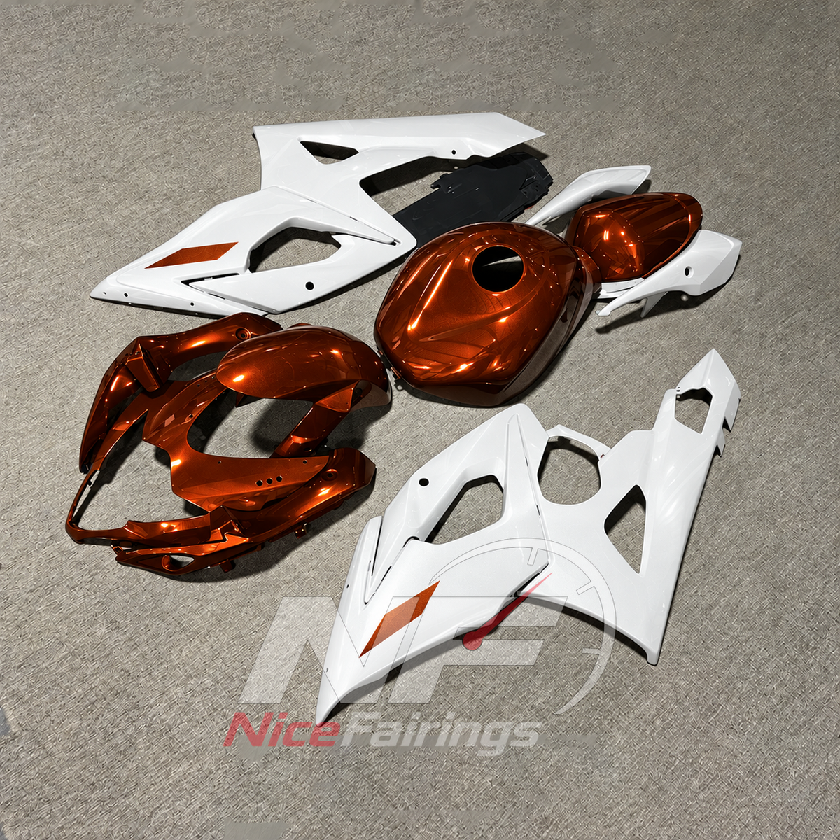 Custom-Painted White ABS Plastic Cowling Kit Fits 2005-2006 SUZUKI GSX-R1000 K5 | NiceFairings - side angle image