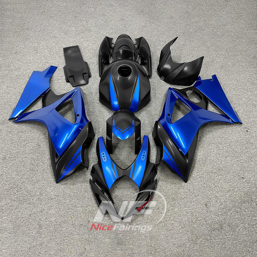 Replacement ABS Plastic Fairing Kit Compatible with Suzuki GSX-R1000 2007-2008 | NiceFairings - paint design NO.6 option image