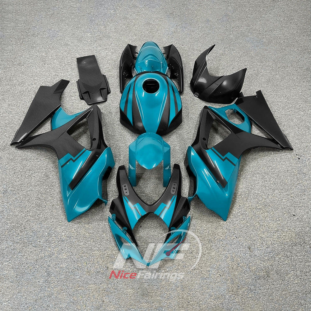 Aftermarket ABS Plastic Body Panel Set Compatible with Suzuki GSX-R1000 2007-2008 | NiceFairings - paint design NO.8 option image