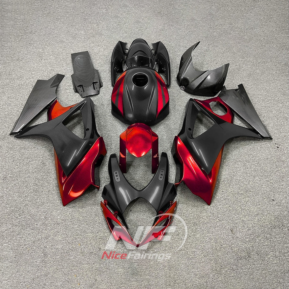 Painted ABS Plastic Fairing Kit Fits Suzuki GSX-R1000 2007-2008 | NiceFairings - paint design NO.2 option image