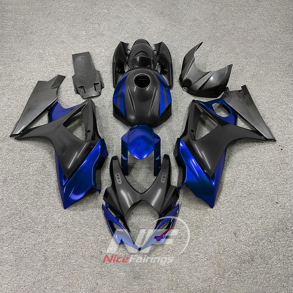ABS Injection Fairing Kit Fits 2007-2008 Suzuki GSX-R1000 | NiceFairings - paint design NO.3 option image