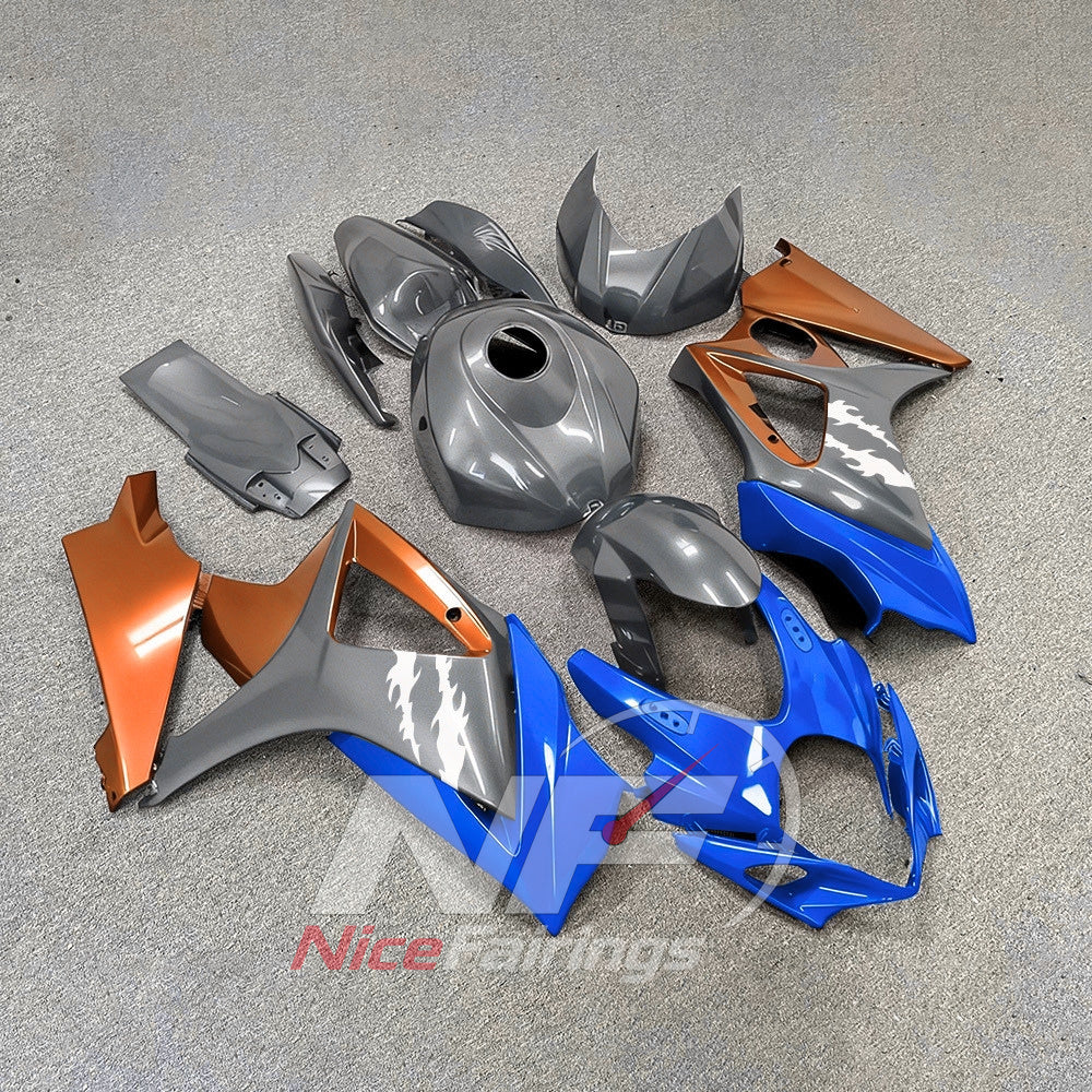 Painted ABS Injection Fairing Kit Fits Suzuki GSX-R1000 2007-2008 | NiceFairings - side angle image
