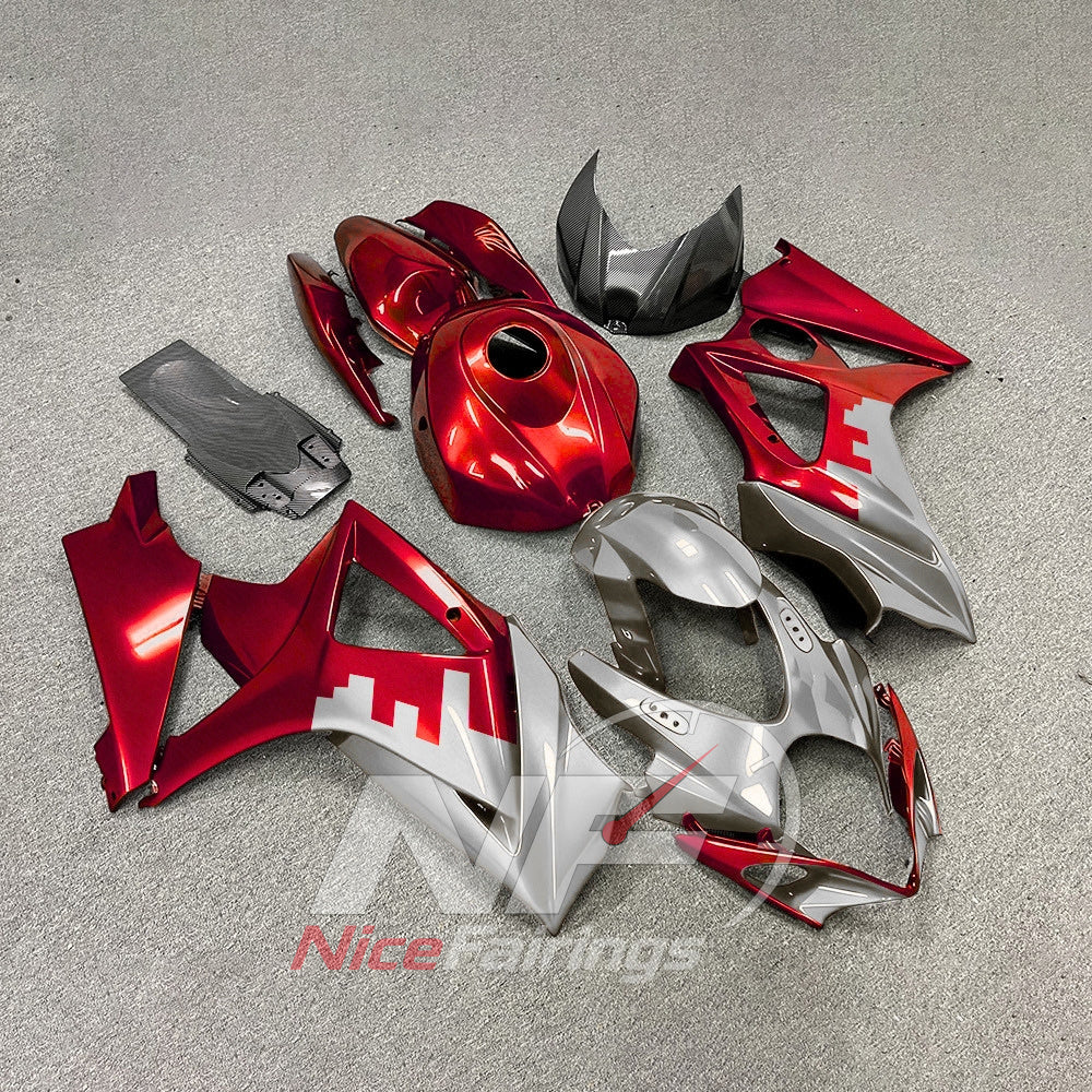 Replacement Injection-Molded Fairing Set Fits Suzuki GSX-R1000 2007-2008 | NiceFairings - side angle image