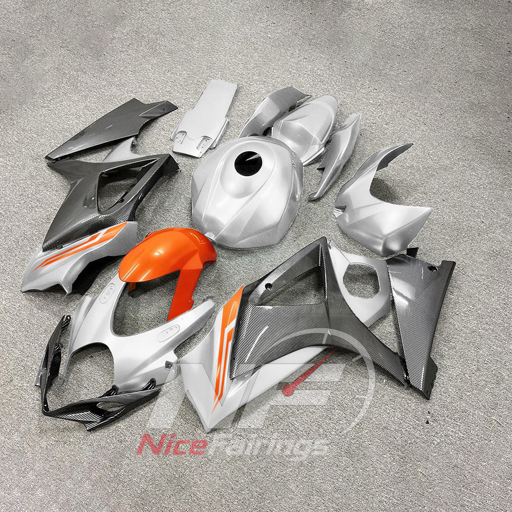 ABS Plastic Body Panel Set Fits 2007-2008 Suzuki GSX-R1000 | NiceFairings - side angle image