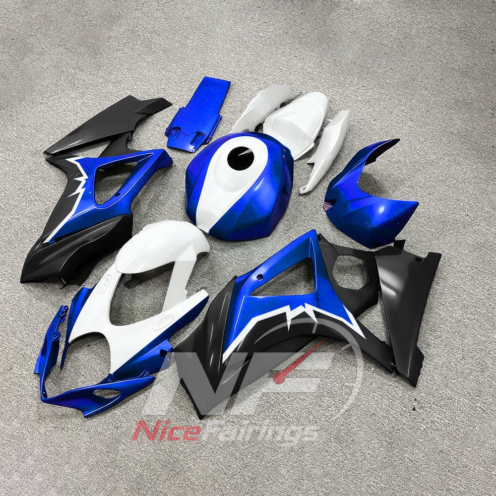Replacement Injection-Molded Cowling Set Fits 2007-2008 Suzuki GSX-R1000 | NiceFairings - front angle image
