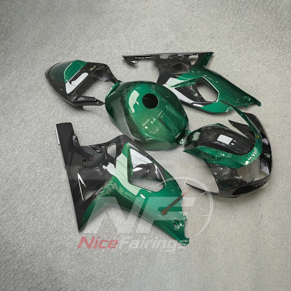 Motorcycle Cowling Kit Fits SUZUKI GSX-R600 GSX-R750 K1 2001-2003 - ABS Inset-Panel Graphic | NiceFairings - side angle image